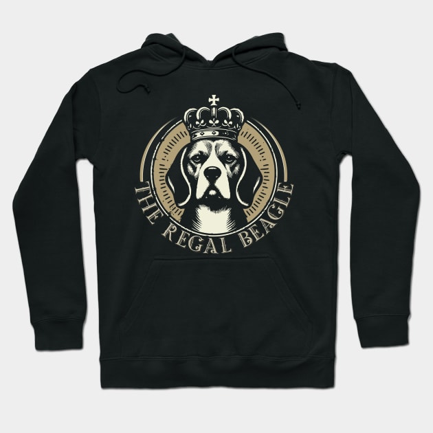 The Regal Beagle Retro Design Hoodie by Trendsdk